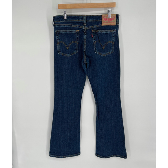vtg Y2K Levi’s 514 Jeans Sz 11 JR Mid Rise Flare Med Wash Bootcut Bell bottom - Picture 2 of 8